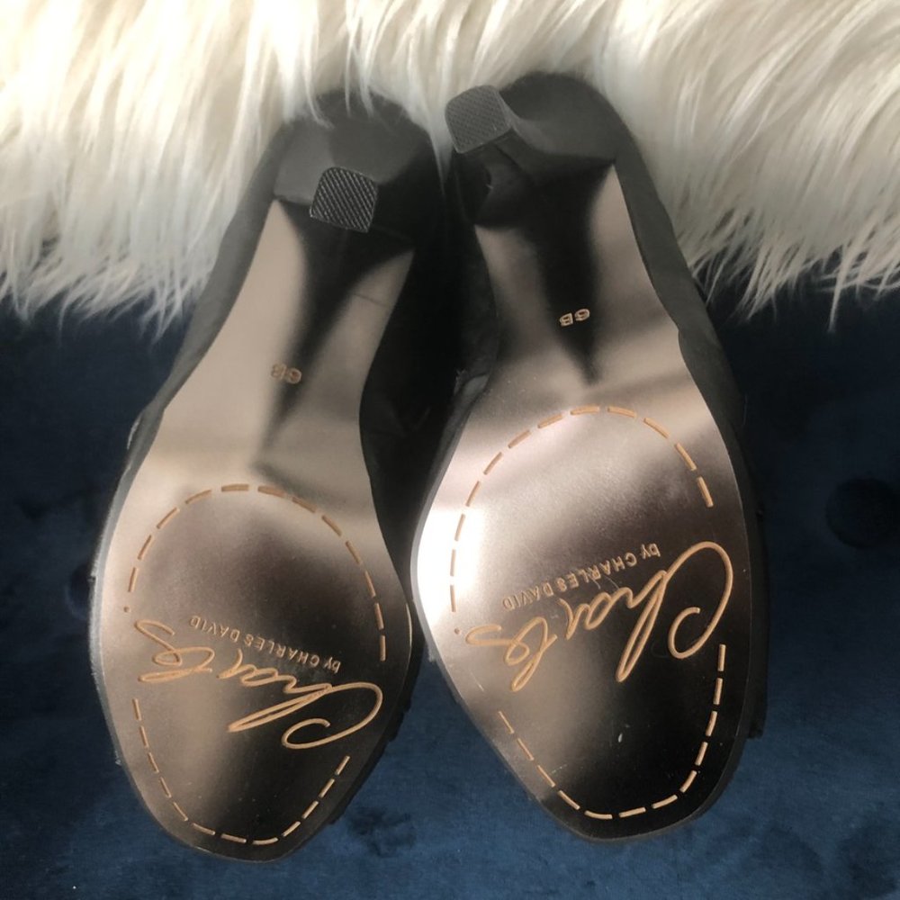 Nib! Charles David Fluster 2 Open Toe Booties - image 7